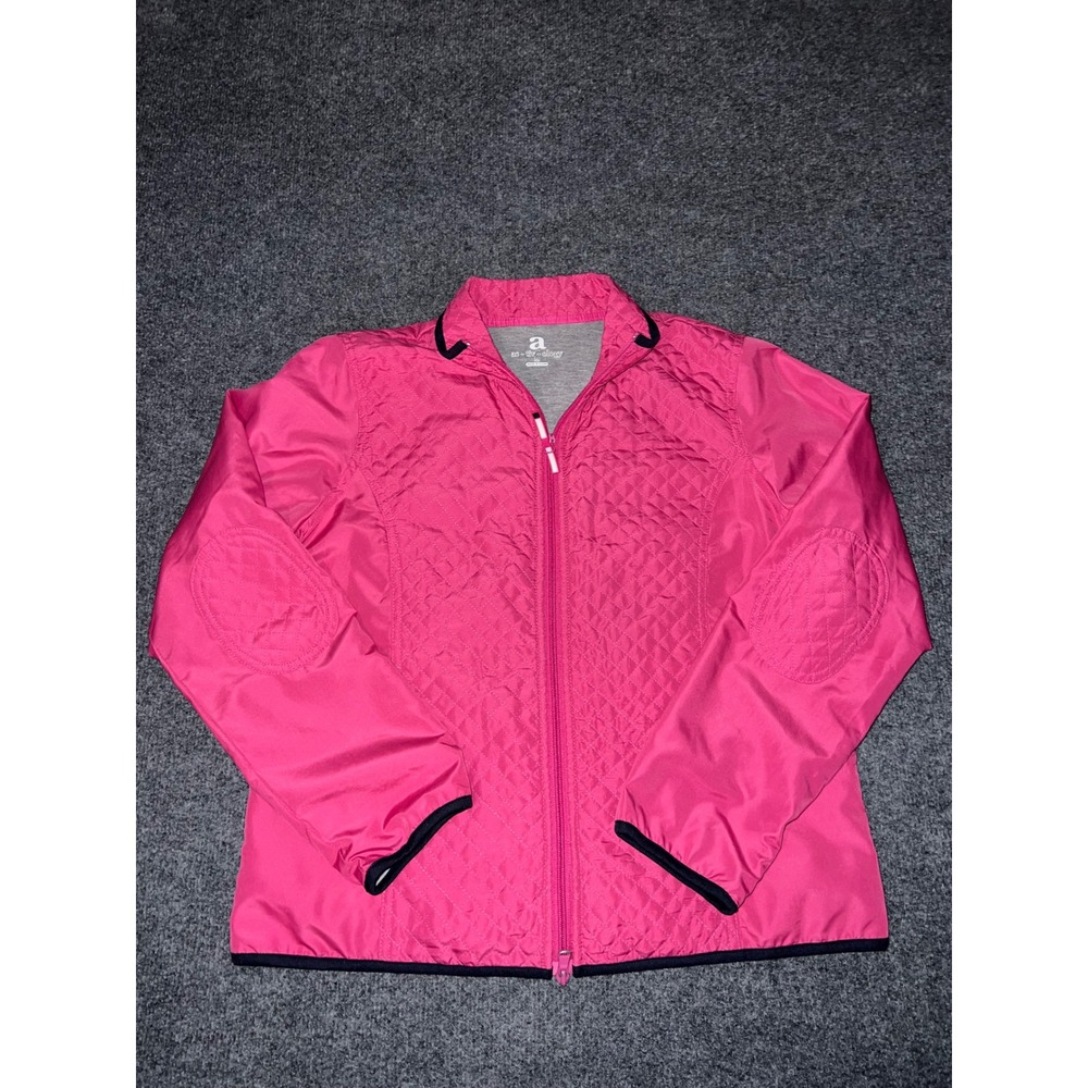 Activology Womens Pink Quilted Zip Up Jacket Size Medium RN45743
